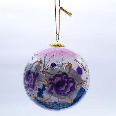 Chinese Hand-painted  Inside Painted Glass  Christmas Ball for Christmas Tree Decor