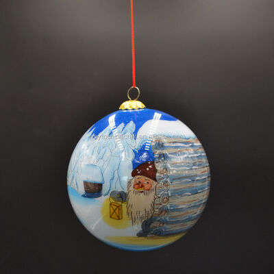 Personalized Inside Painted  Crystal Christmas Tree Ball Decorations Used for  for Christmas  Decoration