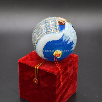 Personalized Inside Painted  Crystal Christmas Tree Ball Decorations Used for  for Christmas  Decoration