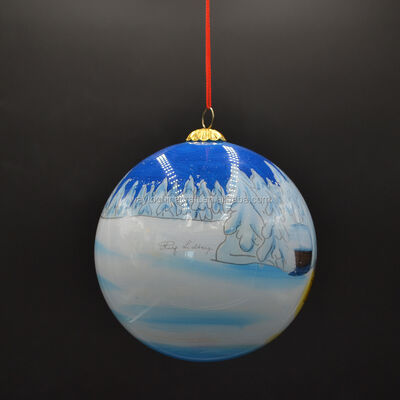 Personalized Inside Painted  Crystal Christmas Tree Ball Decorations Used for  for Christmas  Decoration