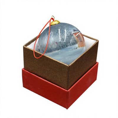 Unque Gift Hand-Painted Glass Christmas Ball Ornament 3.9" (10 Cm) Hanging Ball Christmas Tree Ornaments for Xmas Decoration