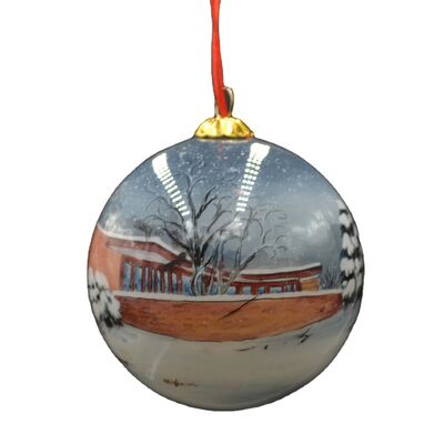 Unque Gift Hand-Painted Glass Christmas Ball Ornament 3.9" (10 Cm) Hanging Ball Christmas Tree Ornaments for Xmas Decoration