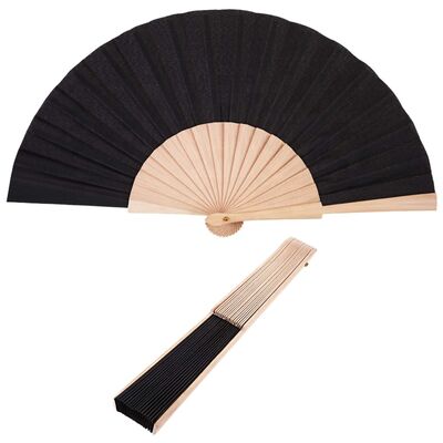 Chinese Personalized Black Large Wedding Bamboo Fans with Carved Bride and Groom for Wedding Gift & Souvenir