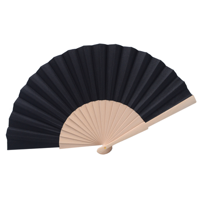 Chinese Personalized Black Large Wedding Bamboo Fans with Carved Bride and Groom for Wedding Gift & Souvenir