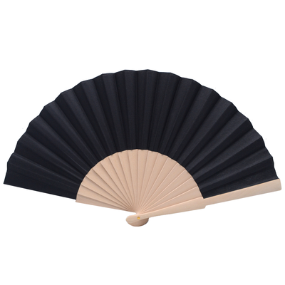 Chinese Personalized Black Large Wedding Bamboo Fans with Carved Bride and Groom for Wedding Gift & Souvenir