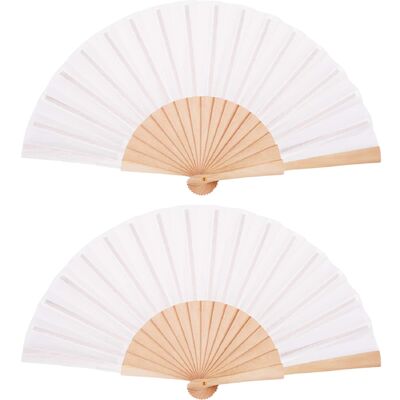 Customizable DIY Paper Fans Foldable Handheld Fans for Wedding Party &Business Gift DIY Crafts