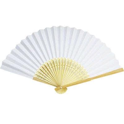 Customizable DIY Paper Fans Foldable Handheld Fans for Wedding Party &Business Gift DIY Crafts