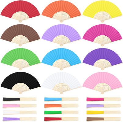 Customizable DIY Paper Fans Foldable Handheld Fans for Wedding Party &Business Gift DIY Crafts