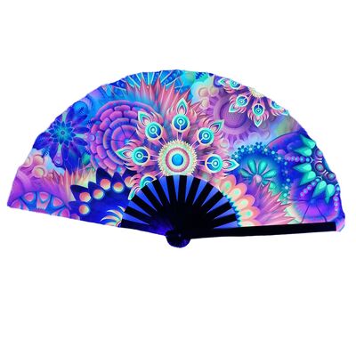 Personalized Large 33cm Bamboo Kungfu Fan Portable Bamboo Folding Fan Customized  Summer Gifts  for Halloween DIY Painting
