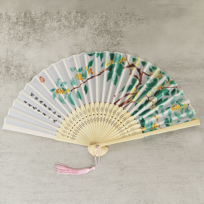 Hot Selling Wholesale Carved Silk Dance Bamboo Folding Wedding Fans for Gifts