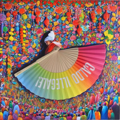 Best-Selling 23CM 7-inch Spanish Folding  Handheld Dance Fans for Weddings and Parties