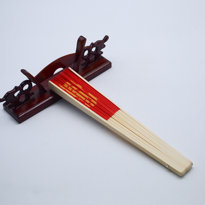Customisable Patterns& Texts Brand Name LOGO Wooden Fan Ribs with Engraving Available for Home&business Gift