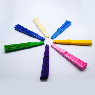 Customized Color and Material Colourful Party Plastic Fans for Party celebrations