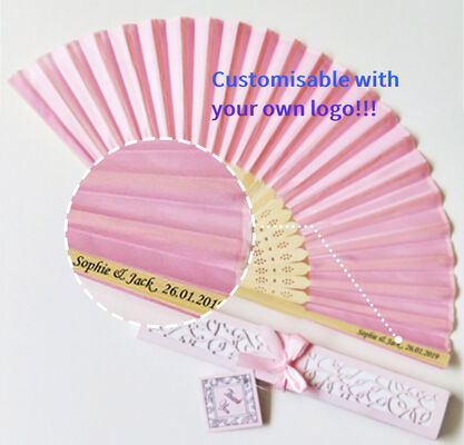 Customisable Patterns& Texts Brand Name LOGO Wooden Fan Ribs with Engraving Available for Home&business Gift