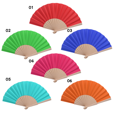 23cm Custom  Printing Decoration Folding Wood Hand Held Fan Fro Decoration