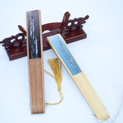 Handcrafted Elegant Bamboo Fan with 25 Ribs Customisable Engraved logo Available ODM/OEM Services Provided Ideal for Parties