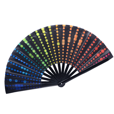 Wholesale Custom Large Stock 33cm  Customized Printing Decoration Bamboo Folding Hand Fans  for Party