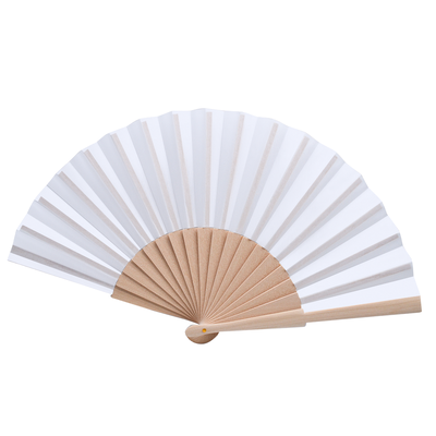 Best Selling Custom Chinese Folk Art Style Carved  Hand Held  Wood Fan for Wedding Favors