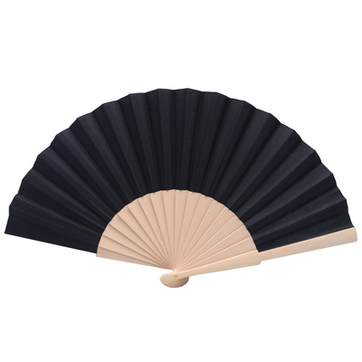 Best Selling Custom Chinese Folk Art Style Carved  Hand Held  Wood Fan for Wedding Favors