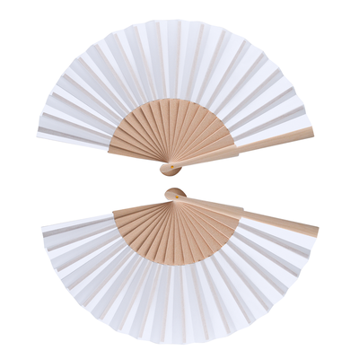 Personalized Painted Engraved Wood Folding Hand Fan for Birthday & Party