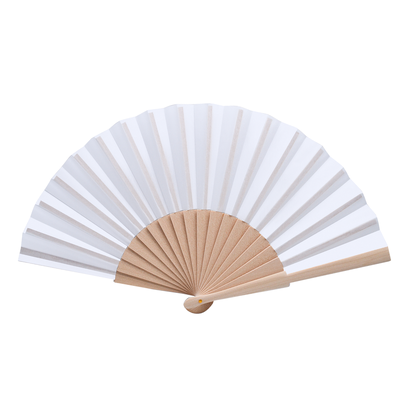 Personalized Painted Engraved Wood Folding Hand Fan for Birthday & Party