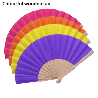 Factory Custom Spanish Wood Handheld Floding Fan for Wedding Fans