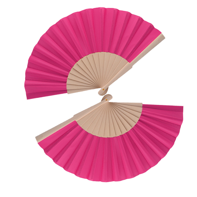 Customize Color Wood Hand Fan  Accepts Silkscreen/Engraving  for Promotional Business Gift
