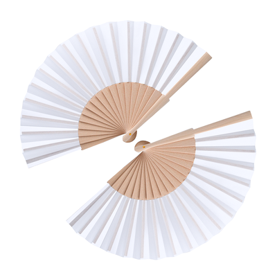 Customize Color Wood Hand Fan  Accepts Silkscreen/Engraving  for Promotional Business Gift