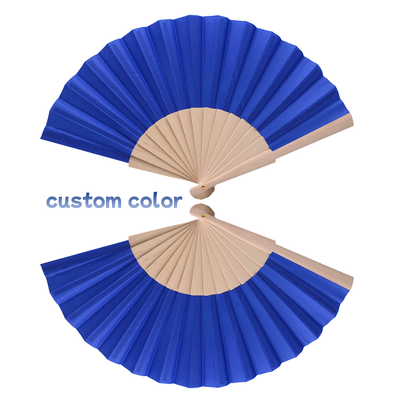 Single-sided Spanish Mult-colors Wood Floding Fan  Available Accept Customize for Business Gift