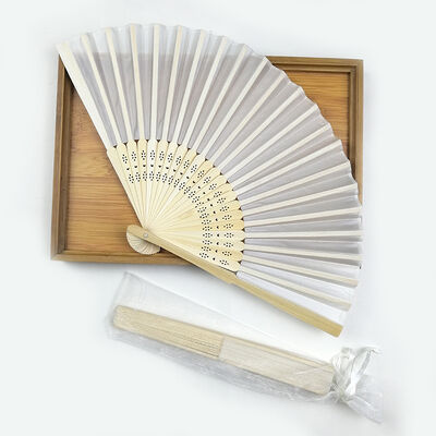 Personal Silk Folding Hand Fans  with Custom Bone for Festivals and Weddings Decoration