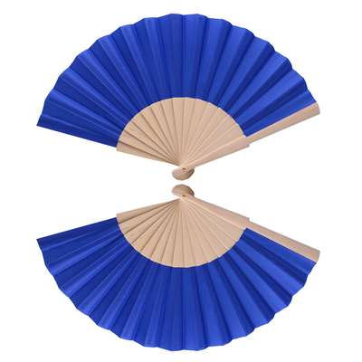 Personalized Handmade Wood and Fabric Hand Folding Fans for Different Colors