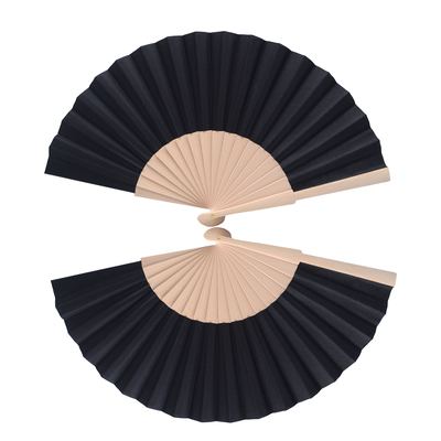 Personalized Handmade Wood and Fabric Hand Folding Fans for Different Colors