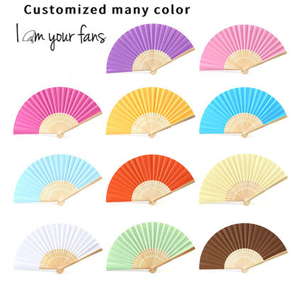 Handmade Bamboo Hand Folding Fans Accept Customization  for Wedding Decoration& Business Gift