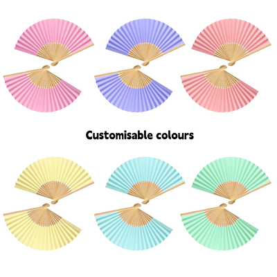 Handmade Bamboo Hand Folding Fans Accept Customization  for Wedding Decoration& Business Gift