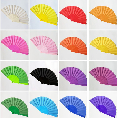 Personalized Large Size Custom Print Folding Plastic Promotional Hand Fan for Sublimation 13 Inch