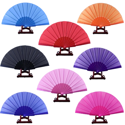 Personalized Large Size Custom Print Folding Plastic Promotional Hand Fan for Sublimation 13 Inch
