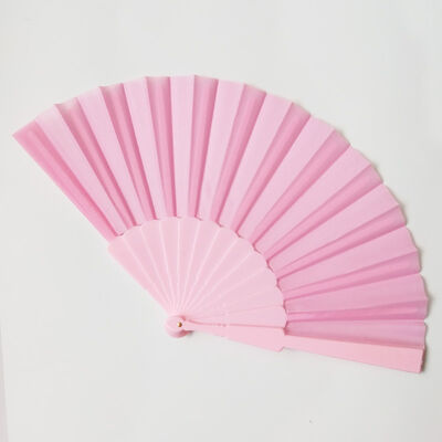 Pink Plastic Hand Fan Customized Logo&Color for Promotional Gift Souvenir