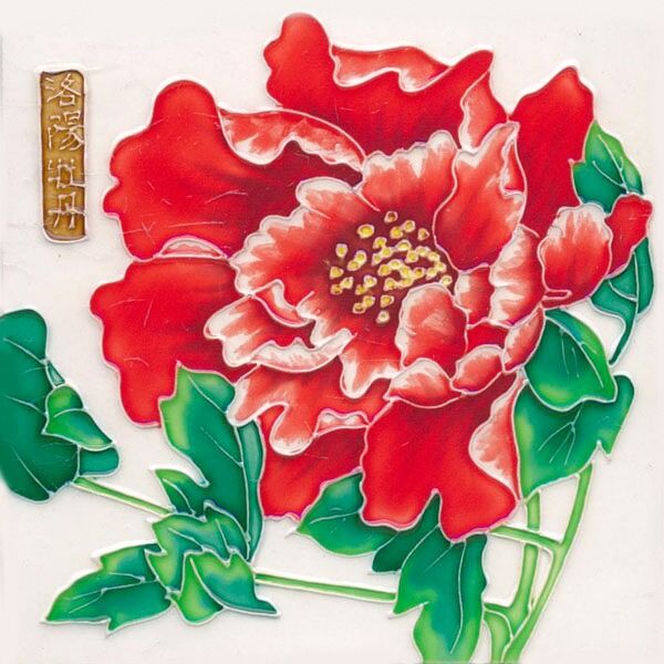Wholesale Flower Pattern Hand Painted Ceramic Tabletop Art Piece Tiles.
