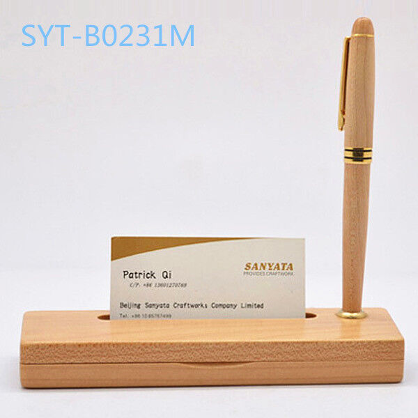 Multifunctional Wooden Business Pen case Customisable with Logos for Corporate Gifts.