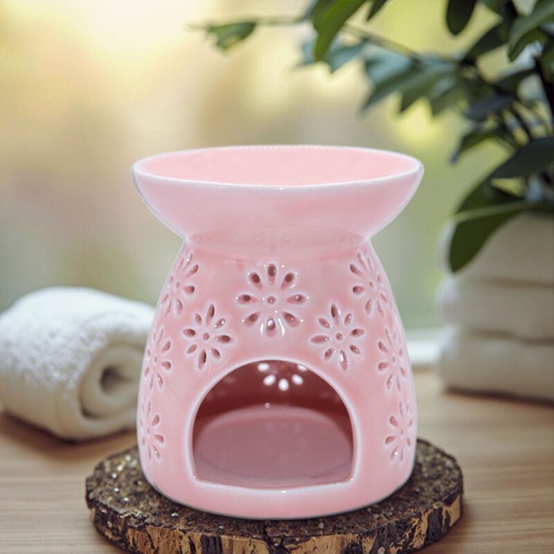 Ceramic Tea Light Holder Wax Warmer Aromatherapy Essential Oil Burner for Relaxing Room