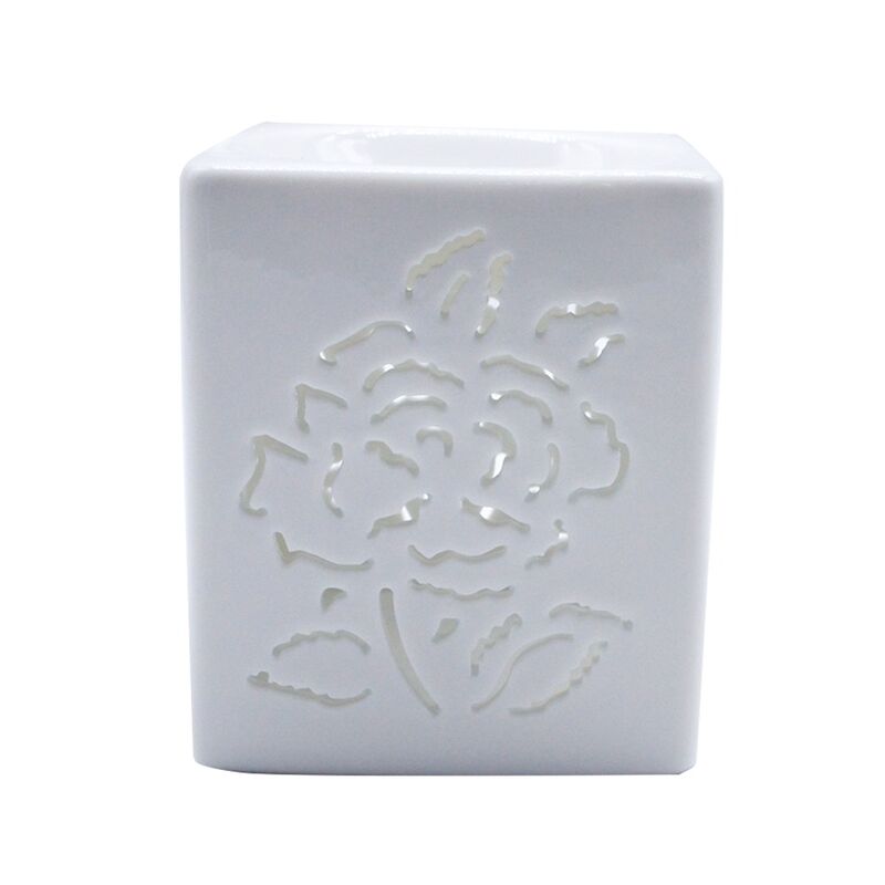 Customize Ceramic Tea Light Candle Holder Wax Melt Burner Melter Warmer Essential Oil Burner Incense Aroma Diffuser, Home Decor