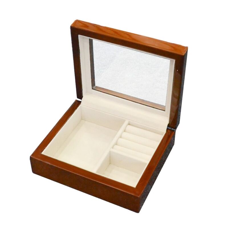 Factory-Customised Eco-Luxury Walnut Jewellery Packaging Display Ring and Necklace Jewellery Box