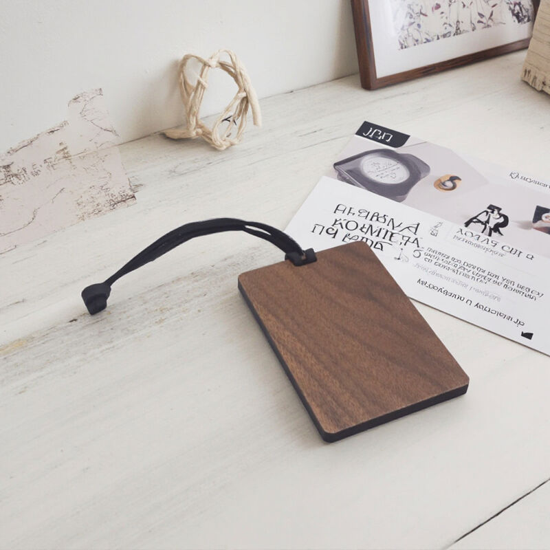 Customizable Walnut Wooden Tag Signage Can Be Engraved and Patterned