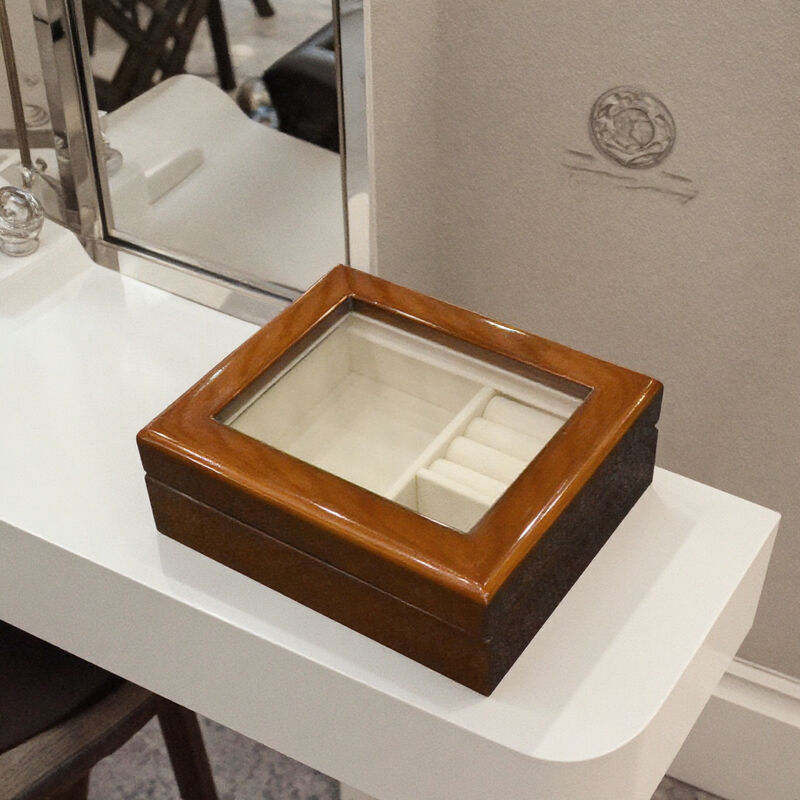 Customizable  Bulk Custom Walnut Wood Jewelry Box for Boutique