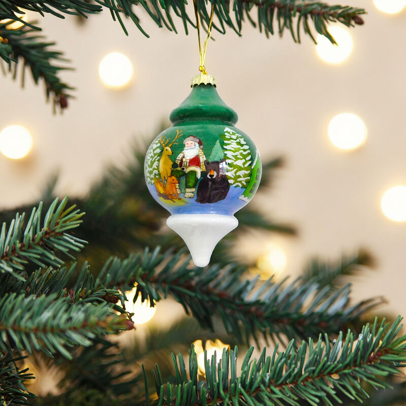 Vintage Style Personalized Glass Christmas Balls Ornaments for Corporate Gifts