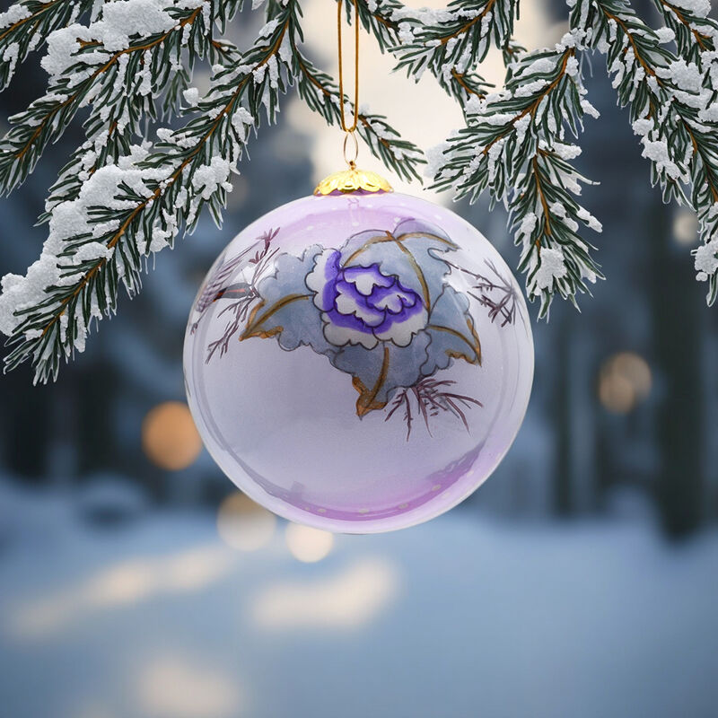 Chinese Hand-painted  Inside Painted Glass  Christmas Ball for Christmas Tree Decor