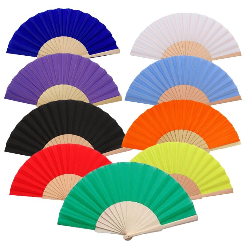 Modern Simple Handmade Solid Wooden Fans  for Wedding Parties and Gifts