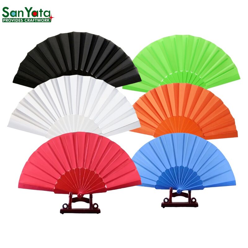 Abanico De Mano De Pl Stico Abanicos Plegables De Mano De Plastico Portatil Abanico Chino De Tela Orienta
